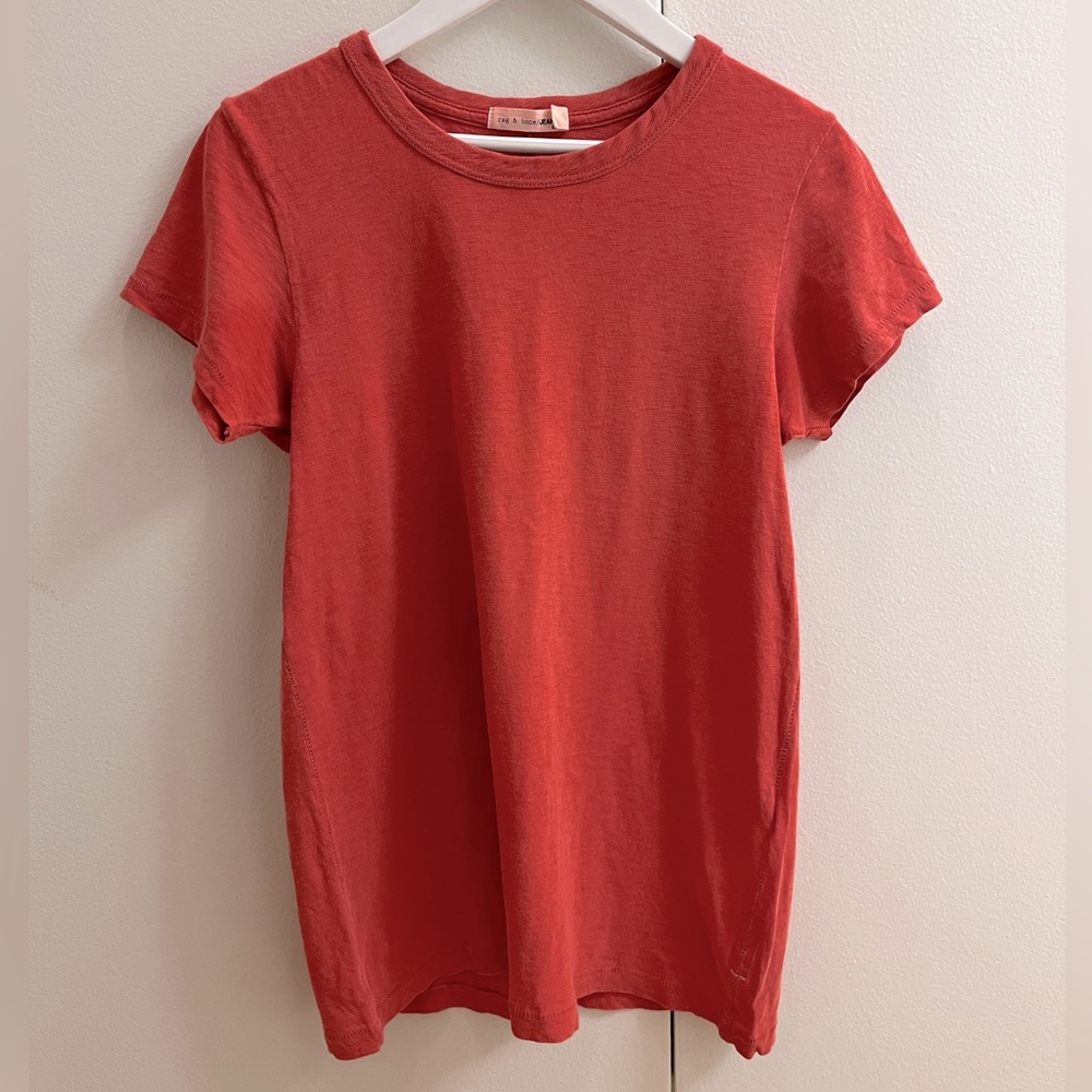 Pale pink slub t shirt by Rag & Bone